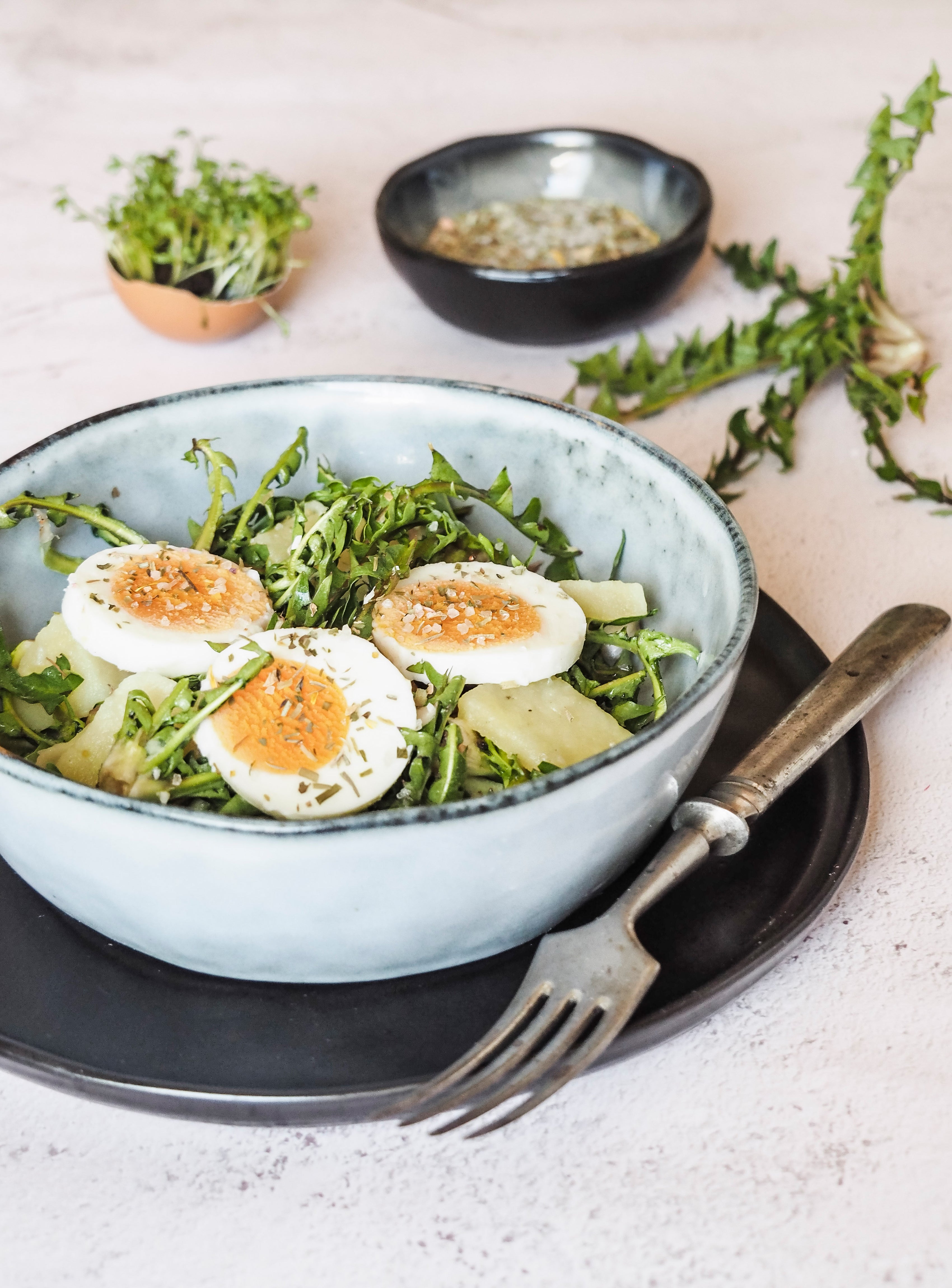 Röhrlsalat mit Zitronen-Honig-Dressing