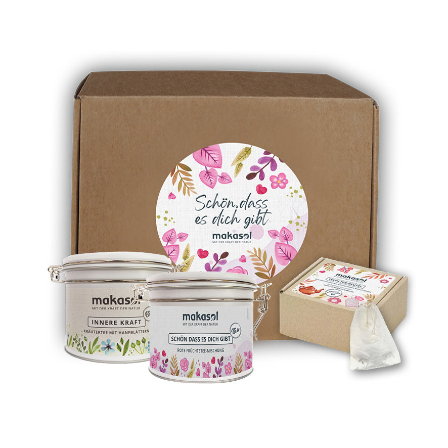 Geschenk-Set Teemischungen 2 Stk. + Teefilterbeutel